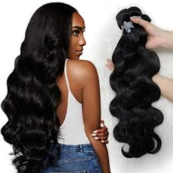 Human Hair Bundles Body Wave Extensions, Natural Color