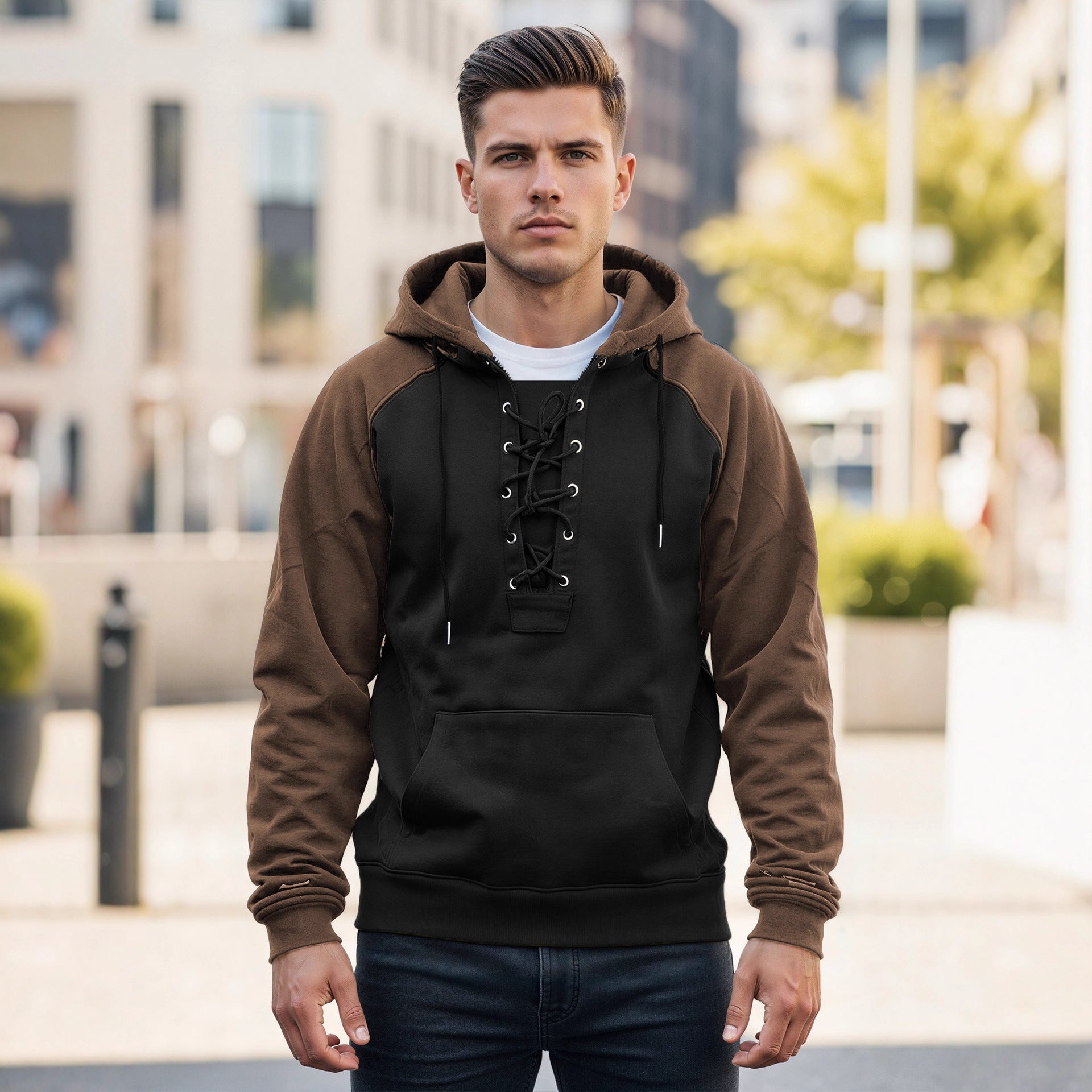 Men's Drawstring Hooded Sweatshirt