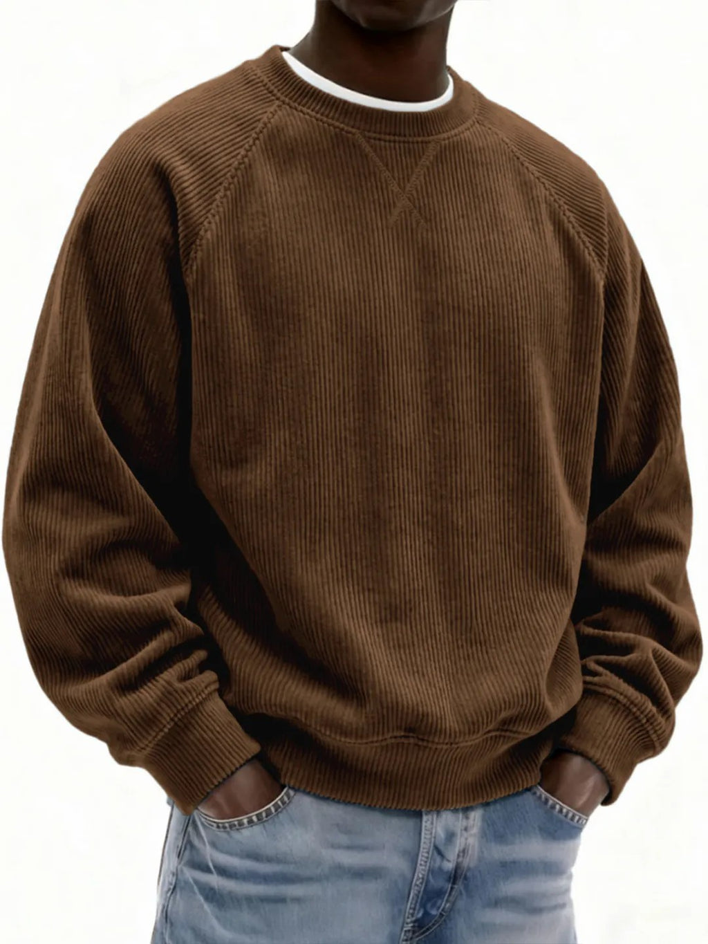 Mens Fashionable Simple And Relaxed Fit Sweatshirt