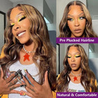 Womens Piano-Color Long Curly Hair Wigs With Big Waves In Synthetic Fiber