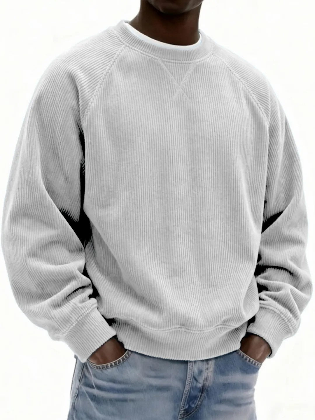 Mens Fashionable Simple And Relaxed Fit Sweatshirt