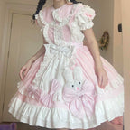 Cute Suspender Skirt Outfit Lolita Dresses Women