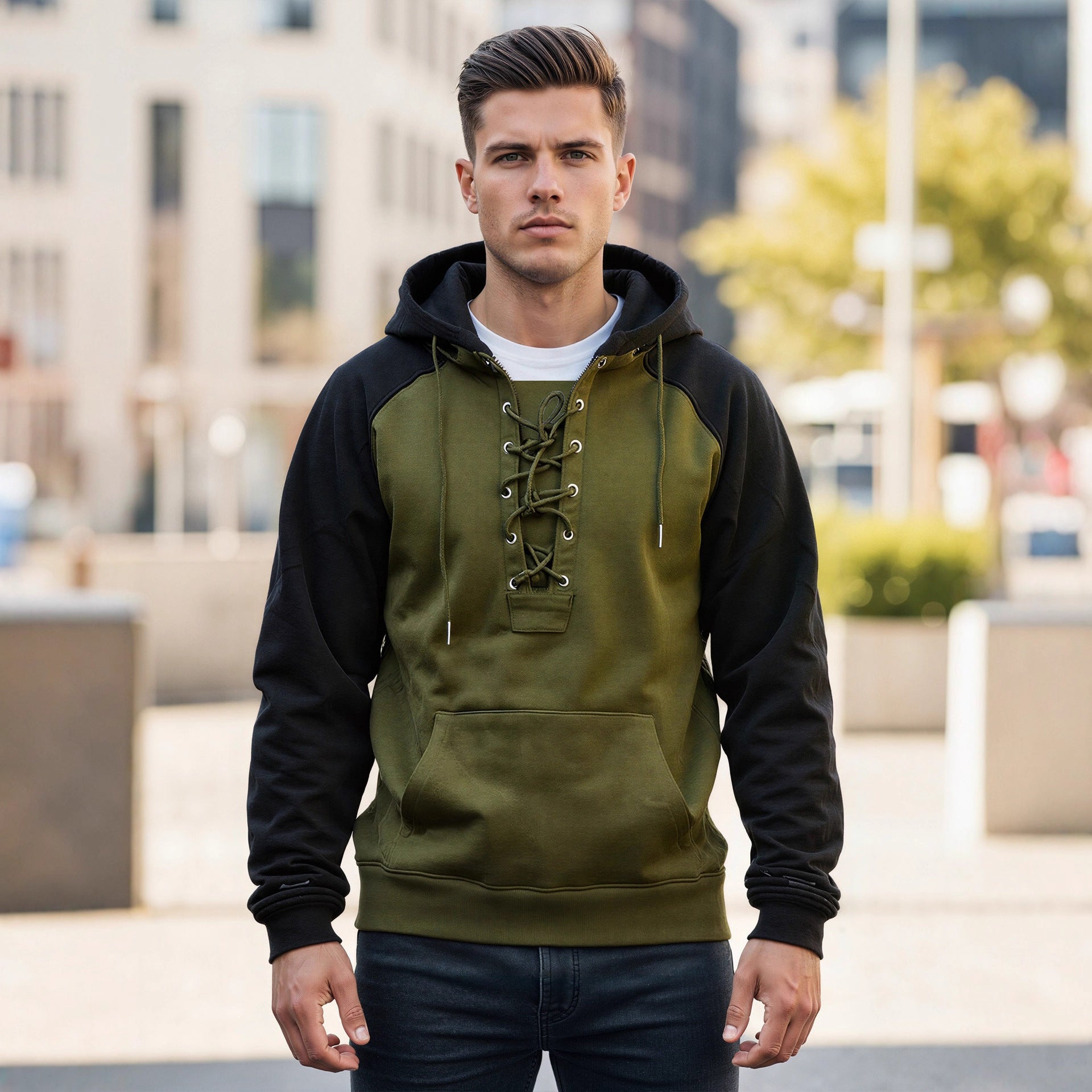 Men's Drawstring Hooded Sweatshirt