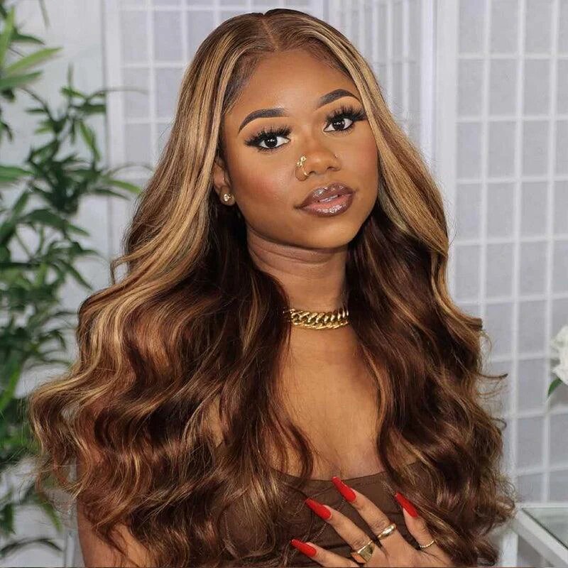 13x4 Lace Frontal Human Hair Wig P4 27 Body Wave Density