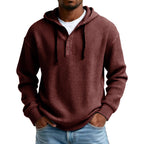 Mens Youth Ribbed Hooded Half-Zip Sweater