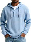 Mens Youth Ribbed Hooded Half-Zip Sweater