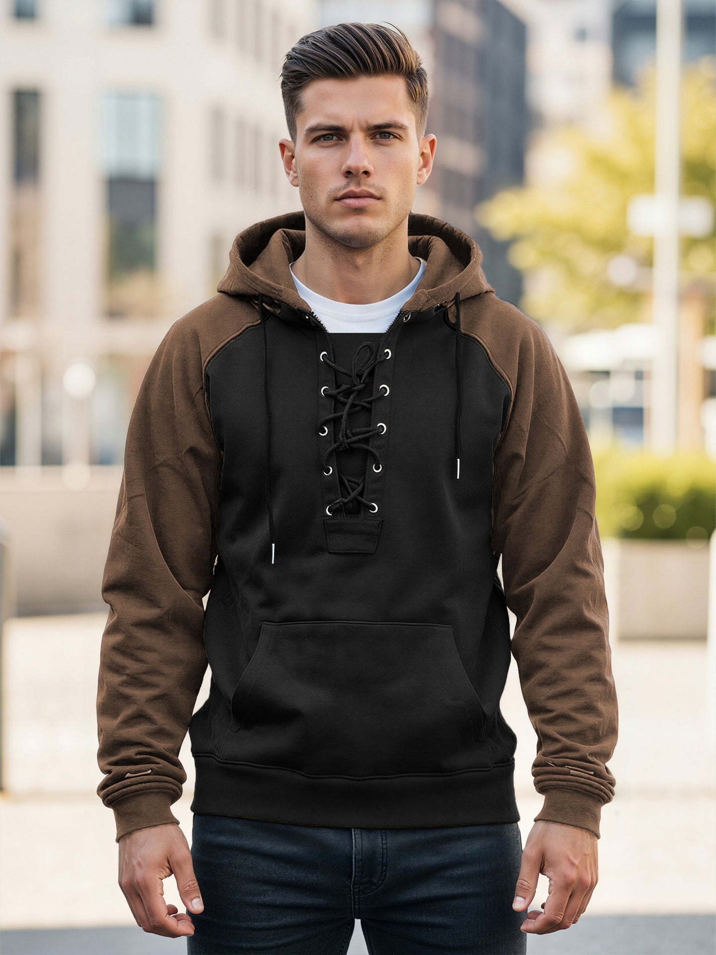 Men's Drawstring Hooded Sweatshirt