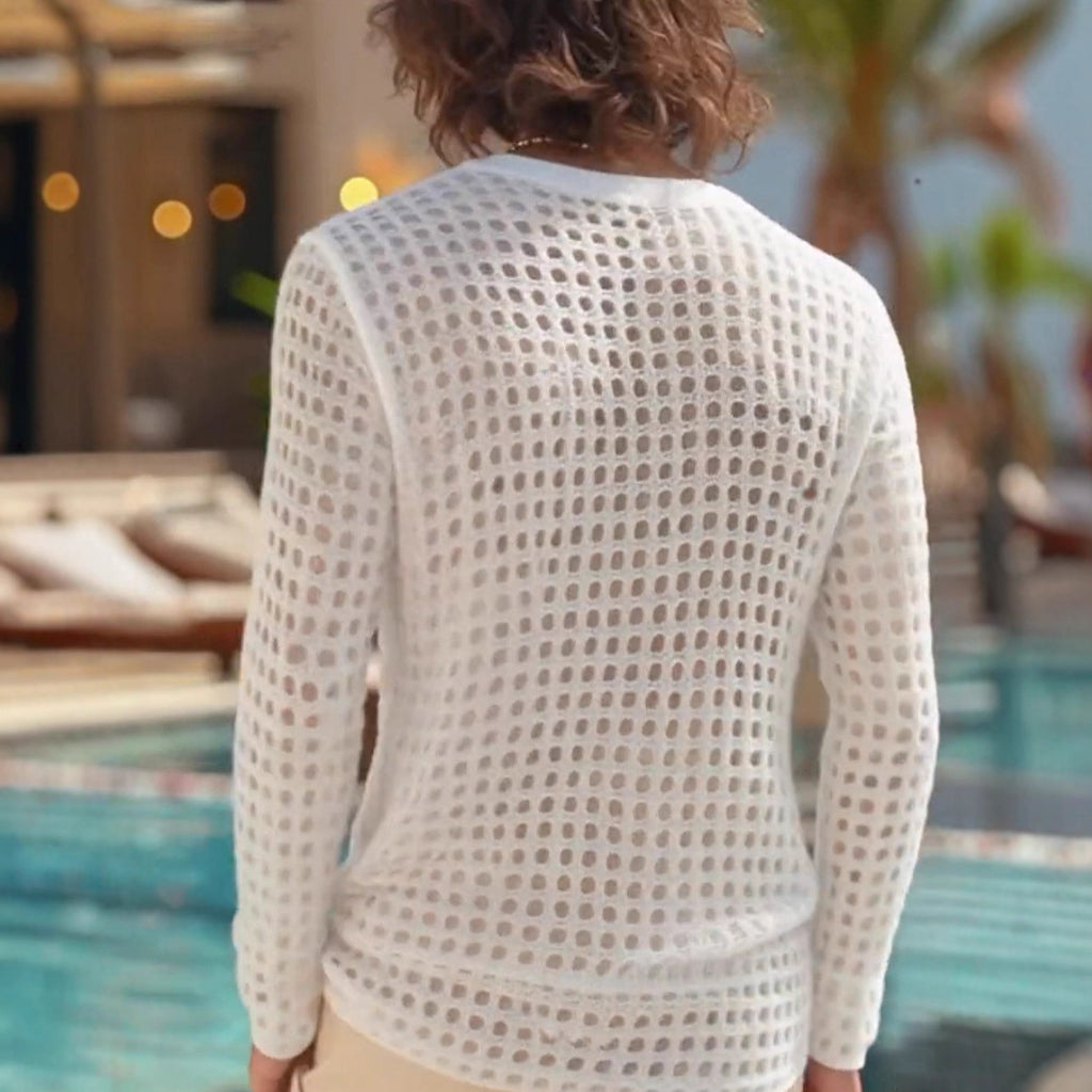 Mens Hollowed-out Mesh Fitness Top For Europe And The USsee-through Mesh Design