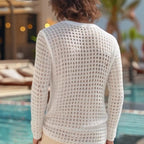 Mens Hollowed-out Mesh Fitness Top For Europe And The USsee-through Mesh Design