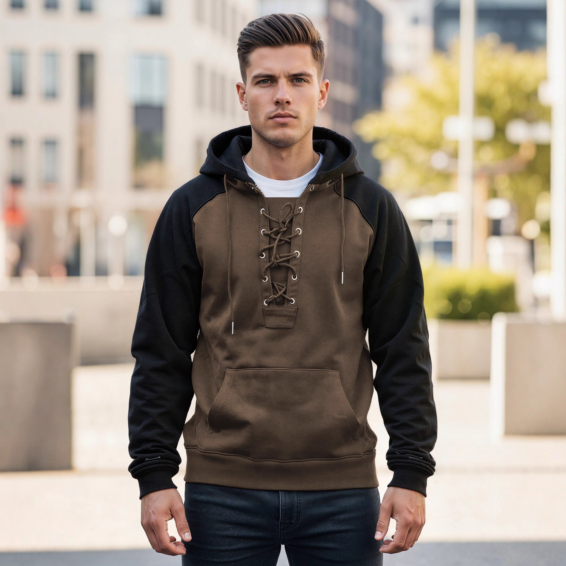 Men's Drawstring Hooded Sweatshirt