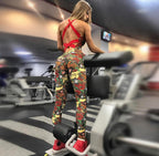 Casual Sports Sets Women's Printed One-piece Yoga Suit Female