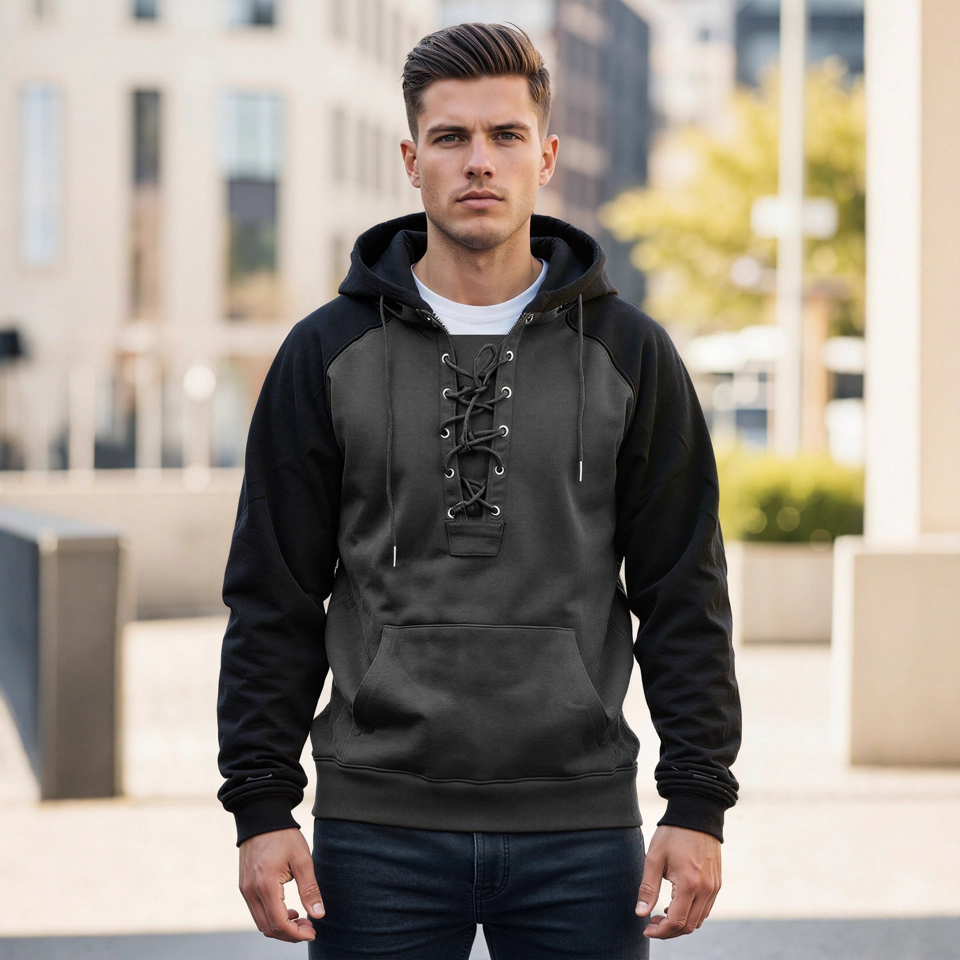 Men's Drawstring Hooded Sweatshirt