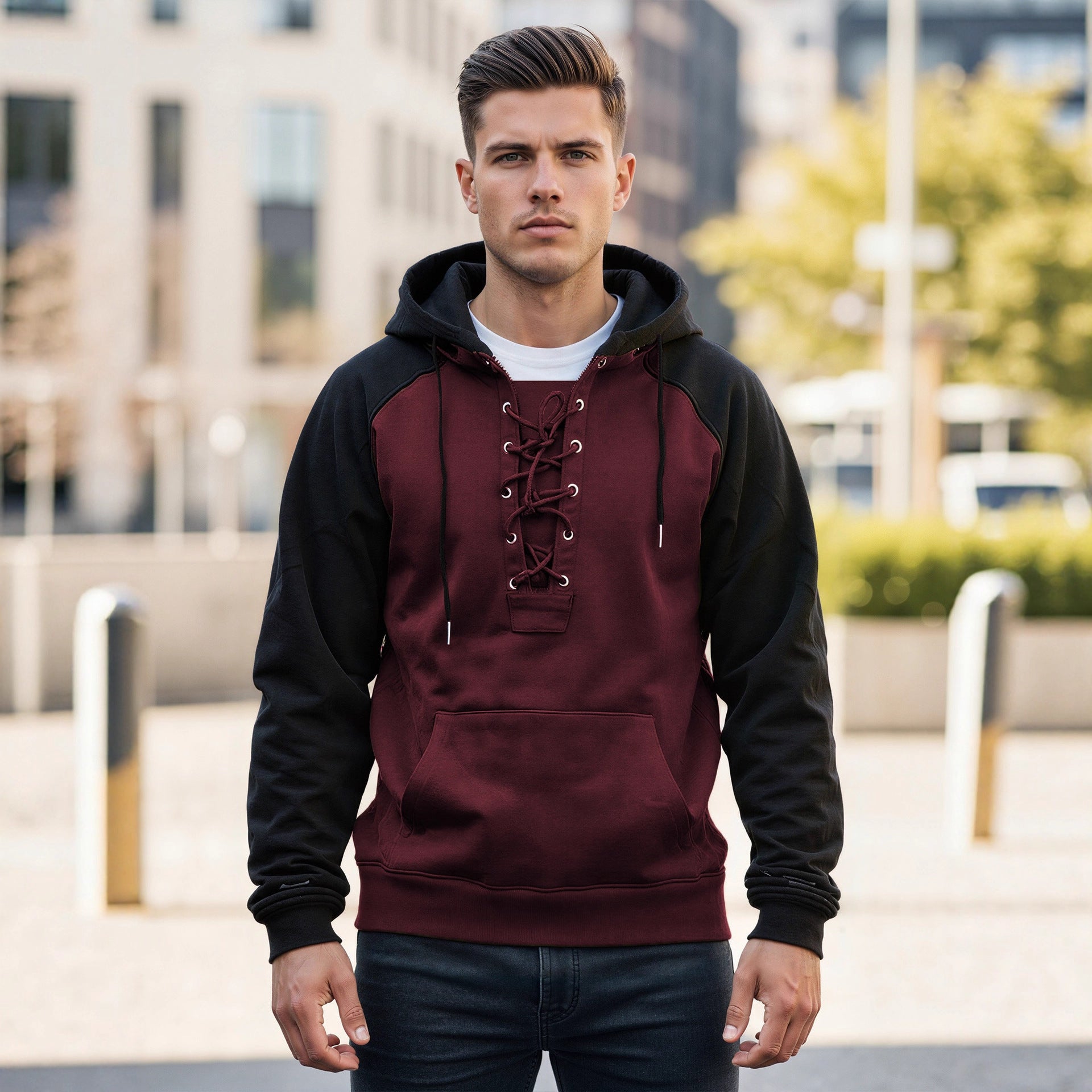 Men's Drawstring Hooded Sweatshirt