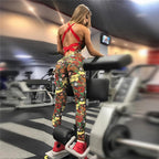 Casual Sports Sets Women's Printed One-piece Yoga Suit Female