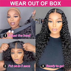Kinky Curly Lace Frontal Wig Wear Go Glueless Wig Afro Curly Human Hair Wigs 7x5 HD Transparent Lace Closure Wig