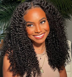 Kinky Curly Lace Frontal Wig Wear Go Glueless Wig Afro Curly Human Hair Wigs 7x5 HD Transparent Lace Closure Wig