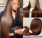 European And American Ladies Fashion Wig Front Lace Mid-length Straight Head Cover