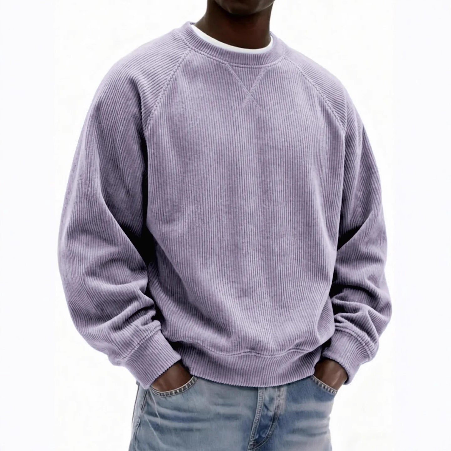 Mens Fashionable Simple And Relaxed Fit Sweatshirt