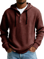 Mens Youth Ribbed Hooded Half-Zip Sweater