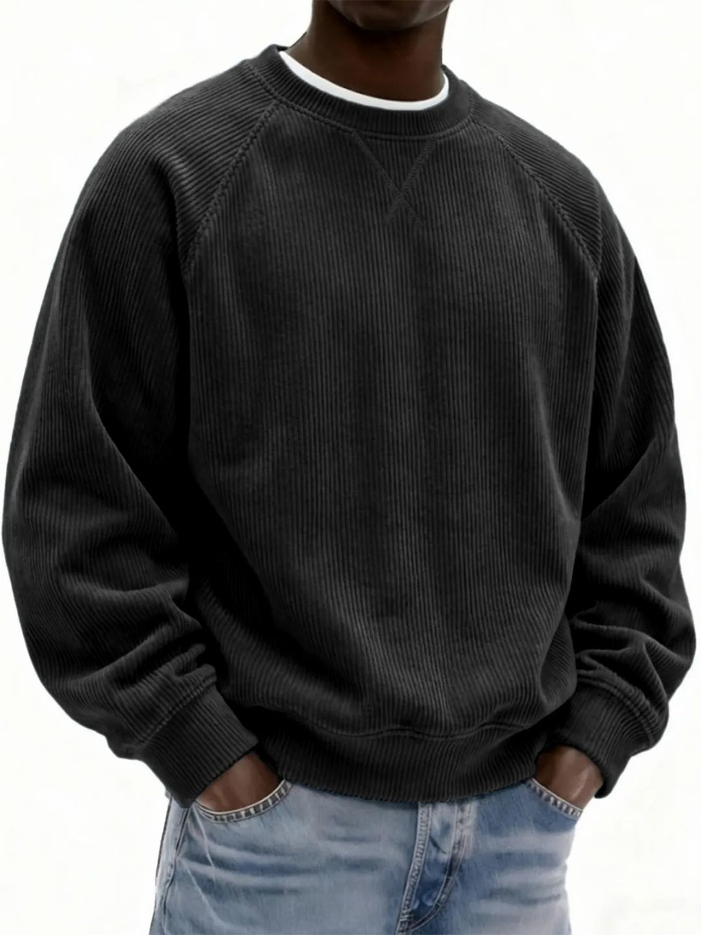 Mens Fashionable Simple And Relaxed Fit Sweatshirt