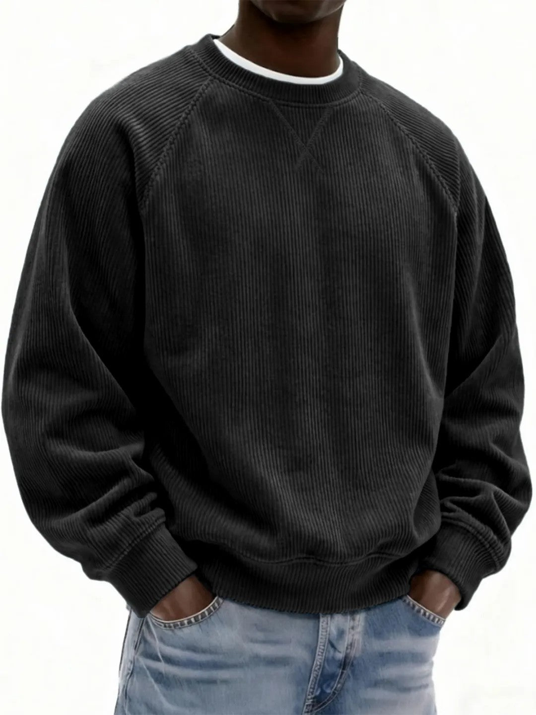 Mens Fashionable Simple And Relaxed Fit Sweatshirt