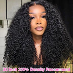 Kinky Curly Lace Frontal Wig Wear Go Glueless Wig Afro Curly Human Hair Wigs 7x5 HD Transparent Lace Closure Wig