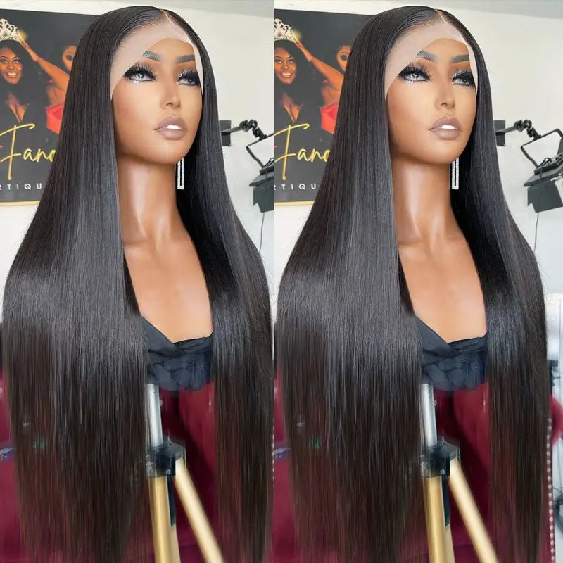 European And American Ladies Fashion Wig Front Lace Mid-length Straight Head Cover