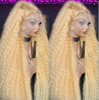 Women's Wig Front Lace Small Roll Brown Long Curling Iron Set